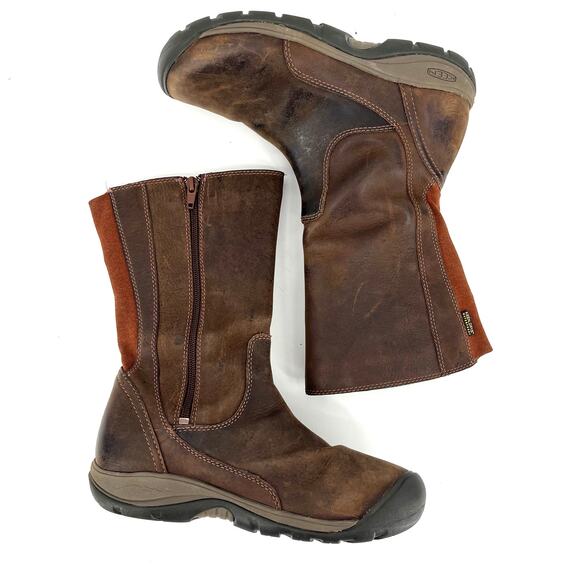 Keen  Women's Brown Leather Presidio II Waterproof Mid Calf Boots EU37/US6.5 - Picture 5 of 8